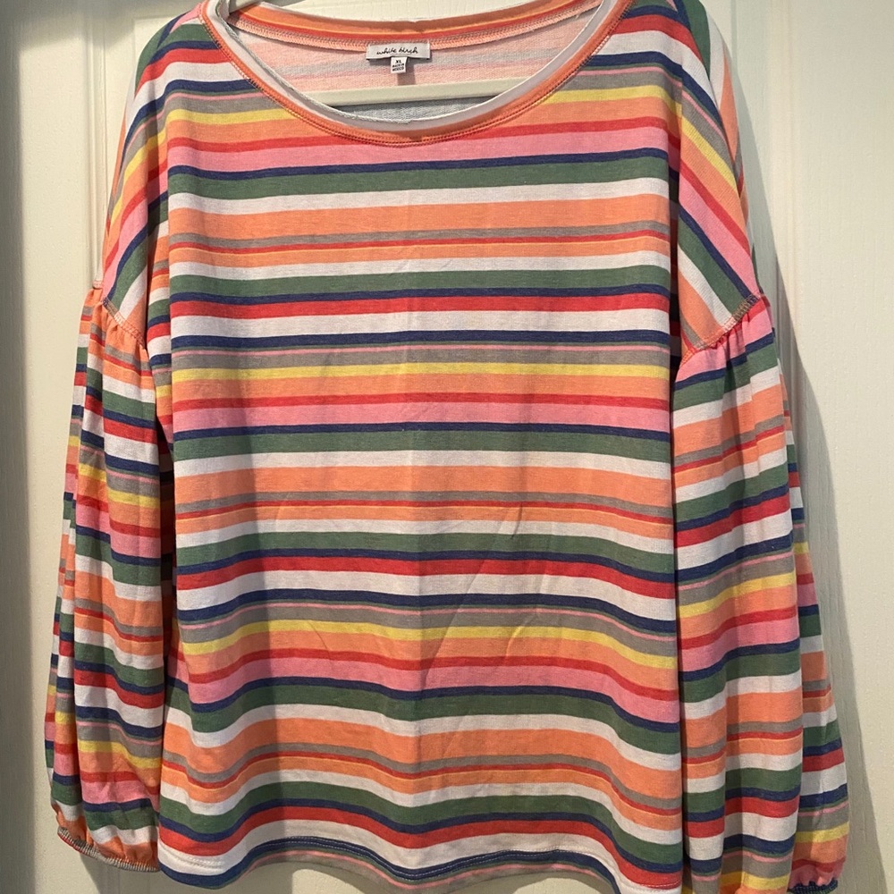 NWOT White Birch Balloon Sleeve Top